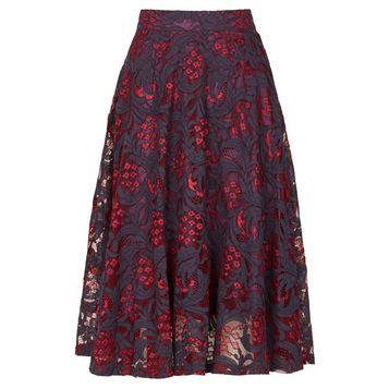 Dorothy Perkins *izabel London Fuchsia Lace Prom Skirt