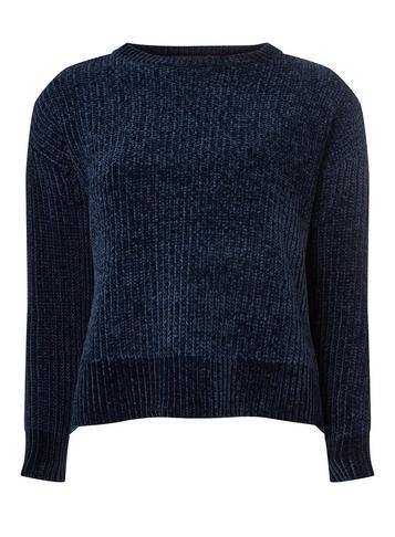Dorothy Perkins Petite Teal Chenille Jumper