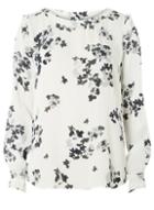 Dorothy Perkins *vila White Floral Print Blouse