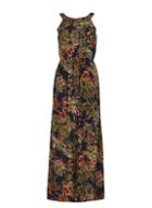 Dorothy Perkins *tenki Navy Tropical Print Maxi Dress