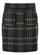 Dorothy Perkins Green Check Mini Skirt