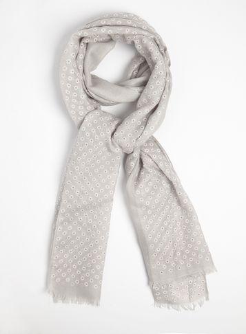 Dorothy Perkins Blue Puff Daisy Border Scarf