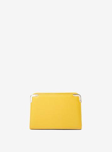 Dorothy Perkins Mustard Metal Corner Clutch