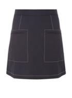Dorothy Perkins Navy Piped A-line Skirt