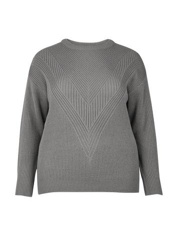 Dorothy Perkins *dp Curve Grey Stitch Jumper