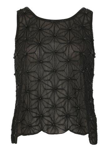 Dorothy Perkins *tenki Black Beaded Party Top