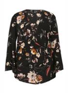 Dorothy Perkins *izabel London Black V-neck Top
