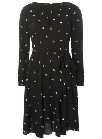 Dorothy Perkins *billie & Blossom Black Butterfly Print Skater Dress