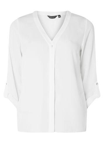 Dorothy Perkins Ivory V-neck Placket Shirt