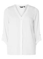 Dorothy Perkins Ivory V-neck Placket Shirt