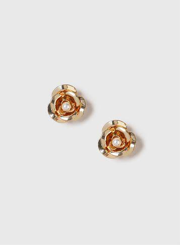 Dorothy Perkins Flower Pearl Stud Earrings