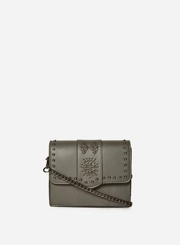 Dorothy Perkins Grey Embellished Cross Body Bag