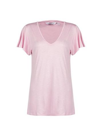 Dorothy Perkins *tall Pink Flutter Sleeve T-shirt