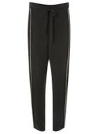 Dorothy Perkins Black Diamante Trim Tapered Leg Trousers