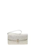Dorothy Perkins White Glitter Wristlet Clutch Bag
