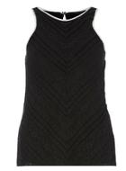 Dorothy Perkins Black Contrast Bind Lace Shell