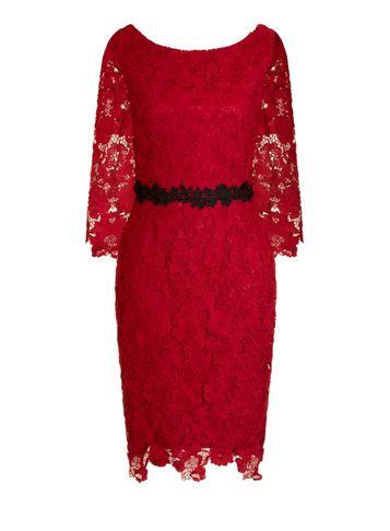 Dorothy Perkins *paper Dolls Multi Coloured Crochet Contrast Pencil Dress