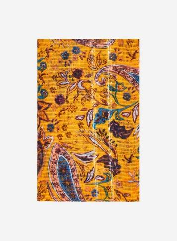 Dorothy Perkins Yellow Paisley Print Sequin Scarf