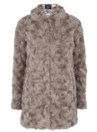 Dorothy Perkins Grey Faux Fur Collar Coat