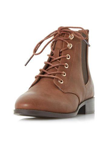 Dorothy Perkins *head Over Heels By Dune Tan Peggie Ankle Boots