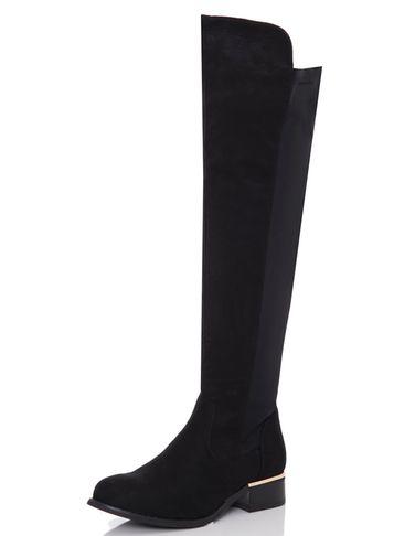 Dorothy Perkins *quiz Black Knee High Boots