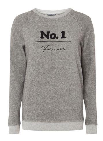 Dorothy Perkins *tall Grey Motif Sweat Top