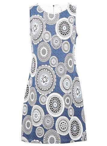 Dorothy Perkins *izabel London Blue Abstract Shift Dress
