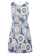 Dorothy Perkins *izabel London Blue Abstract Shift Dress