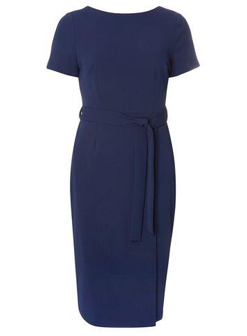 Dorothy Perkins Navy Pencil Wrap Dress