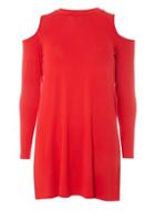 Dorothy Perkins Red Cold Shoulder Tunic