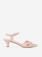 Dorothy Perkins Wide Fit Sunray Nude Kitten Heel Sandals