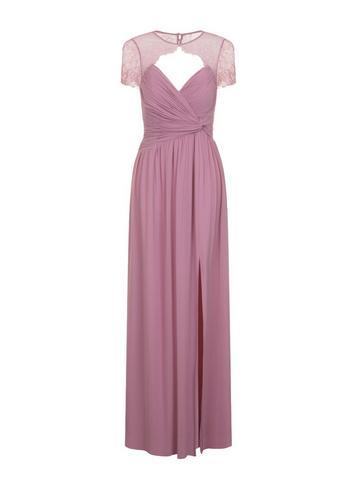 Dorothy Perkins *little Mistress Blush Short Sleeve Maxi Dress