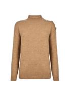 Dorothy Perkins Camel Button Shoulder Jumper