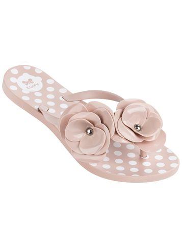 Dorothy Perkins *zaxy Nude Bloom Flip Flops