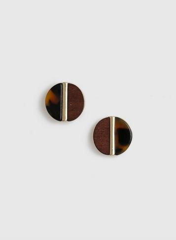 Dorothy Perkins Brown Tortoiseshell Stud Earrings
