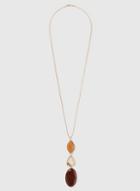 Dorothy Perkins Gold Long Three Bead Necklace
