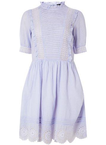 Dorothy Perkins Blue Striped Prairie Skater Dress