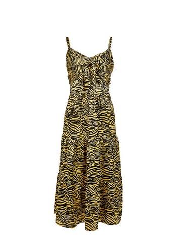 Dorothy Perkins Multi Colour Zebra Print Tiered Midi Skater Dress