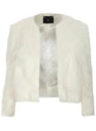 Dorothy Perkins White Short Faux Fur Coat