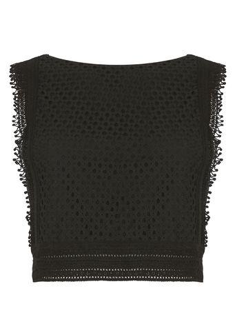 Dorothy Perkins *izabel London Black Round Neck Top