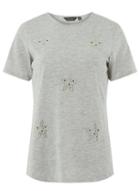 Dorothy Perkins Grey Embellished T-shirt