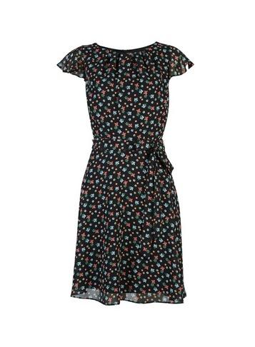*billie & Blossom Black Multi Floral Skater Dress