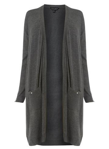 Dorothy Perkins *dp Curve Grey Button Cardigan