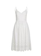 Dorothy Perkins Petite Ivory Broderie Midi Skater Dress