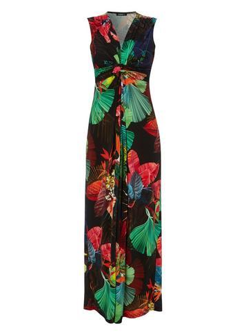 Dorothy Perkins *roman Originals Multi Colour Tropical Print Maxi Dress