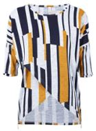 Dorothy Perkins *izabel London Multi Coloured Stripe Cross Front Top