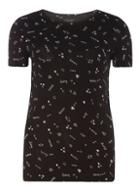 Dorothy Perkins Black And Ivory Doodle Tee