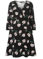 Dorothy Perkins *dp Curve Black Floral Print Fit And Flare Dress