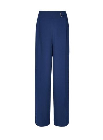 Dorothy Perkins *navy Trim Tab Palazzo Trousers