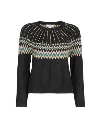Dorothy Perkins Petite Black Fairisle Print Jumper